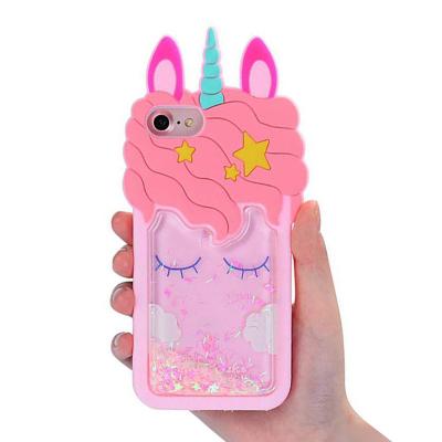 China Cute Quicksand Liquid Glitter Rabbit Case For iPhone 12 pro 11 XR X 7 8 Max Plus 6 6S Cartoon Cover For Samsung Huawei OPPO VIVO 12 for sale