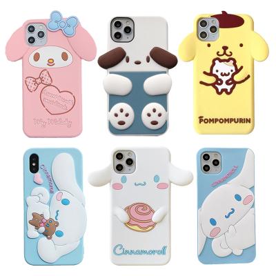 China cute 3D cartoon dog phone case for iphone 12 pro 11 max XR XS 7 8 plus 6 6S 12 se animal silicone soft cover 2020 for sale