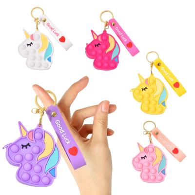 China Hot Fashion Amazon Sale Silicone Relaxing Horse Noise Wiggle Coin Purse Unicorn Coin Pouch Bag Purses for sale