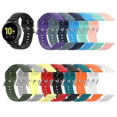 China 20mm 22mm Rubber Watch Bands For Samsung Galaxy Watch Band 42mm Active2 Band 2 Galaxy Watch Band Sports 42mm Active2 for sale