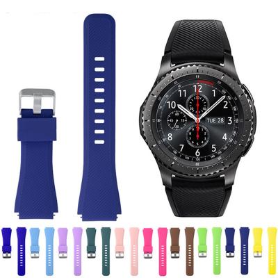 China 2220mm Rubber Watch Band For Galaxy Watch Active 46mm 2 42mm For Samsung Gear S3 Active Watch Accessories Strap for sale