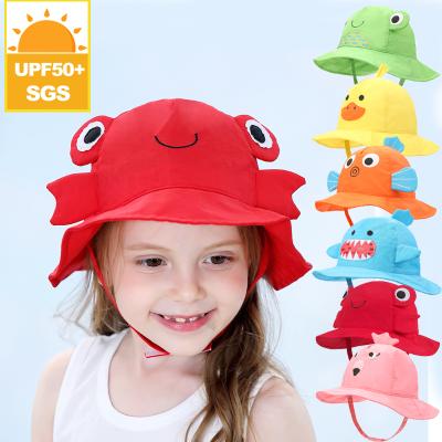 China Imitate Kids Animal Cotton Sun Protection Beach Hat Toddler Summer UV Hat With Custom Logo Sun Bucket Baby Hat for sale