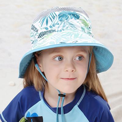 China Picture Kaavie Baby Sun Hat Toddler Swim Beach Pool Hat Kids UPF 50+ Adjustable Wide Brim Hat for sale