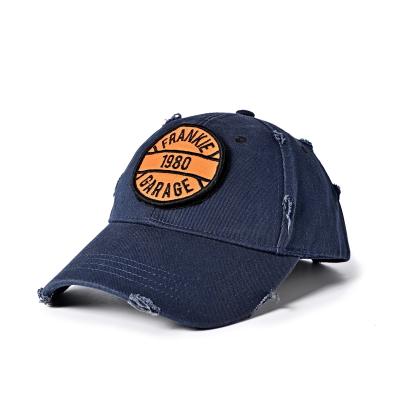 China DAD JOINT High Quality Manufacturing Logo 3d Embroidery Patch Custom Denim Distressed Retro Baseball Sports Fitted Hats for sale