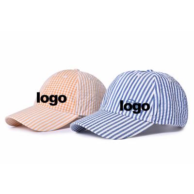 China Custom Logo JOINT Embroidery Sports Hat Mens 6 Custom Logo Baseball Caps Plaid Chess Board Logo Panel Custom Fitted Baseball Caps for sale