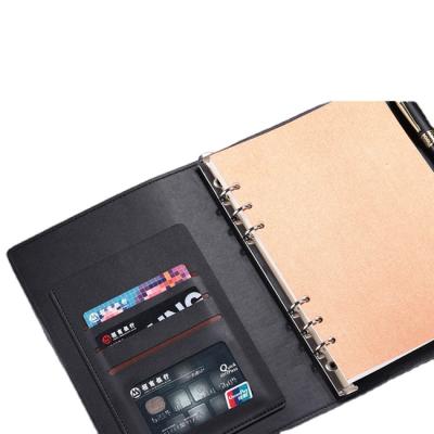 China Custom PU Leather Spiral Budget Binder, Office Supplies Notebook Planner Cover A5 Ring Bound Planner With Buckle Binder for sale