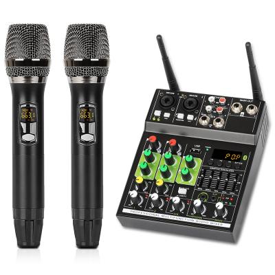 China Depusheng UF5-M Digital Recording Function 4 Channel Mini Audio Mixer Console 48V Powered Professional Digital Audio Mixer for sale