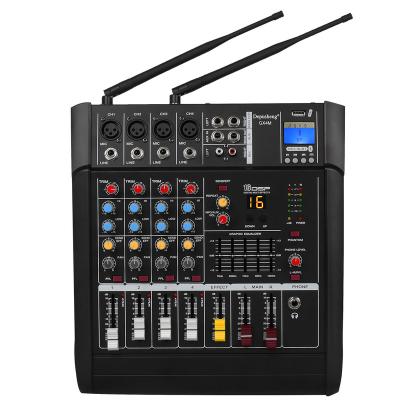 China Disco\bar\club\Depusheng GM4X 4 Channel Professional 16 Kinds of DSP Reverb Effect Powerful Amplifier Mixing Console Home Item for sale