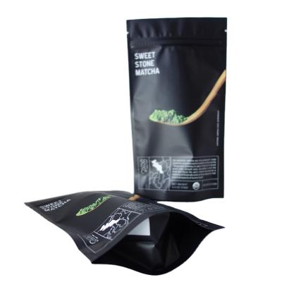 China Custom Recyclable Digital Printing Logo Plastic Green Tea Bag Matcha Package Aluminum Foil Zipper Stand Up Bag Hot Sale for sale