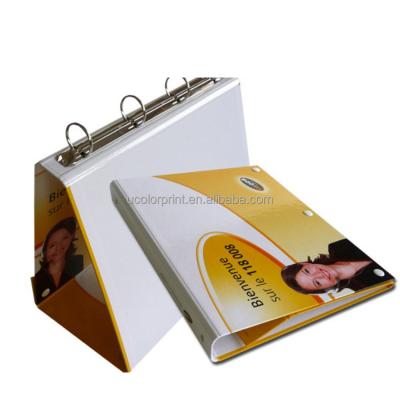 China Custom Presentation Paper Folder Easel Binders With Rings For Document for sale