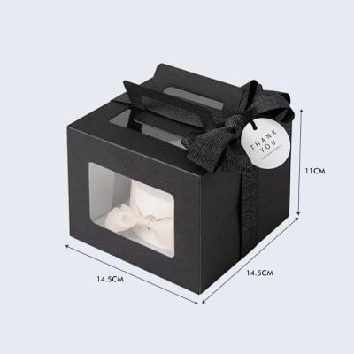 China Small Clear Handmade Cake Box Dessert Packaging Box Bakery Packing Clear Box For Bakery for sale