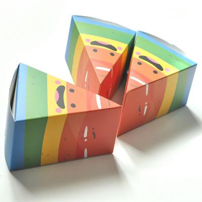 China Handmade Cake Slice Boxes Personalized Kraft Paper Cake Box Cake Slice Box for sale