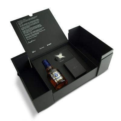 China Wholesale Recyclable Custom Logo Luxury Cardboard Magnetic Closure Gift Wine Bottle Whiskey Packaging Box for sale