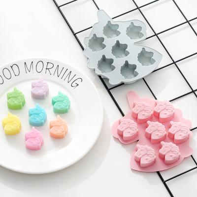 China LV157A LOVE'N LV157A mold unicorn pony silicone baking molds chocolate candy manual diy evenly model viable animals for cake for sale