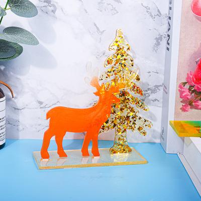 China LOVE'N LV412C Viable Christmas Silicone DIY Crystal Epoxy Resin Mold Wholesale Custom Art For Christmas Gifts for sale