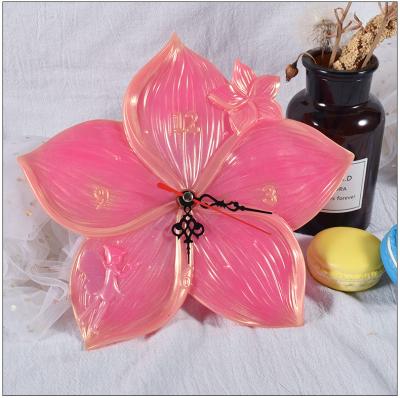 China LOVE'N LV402W DIY Disposable Epoxy Resin Mold Sakura Clock Dish Irregular Family Ornaments Silicone Molds for sale