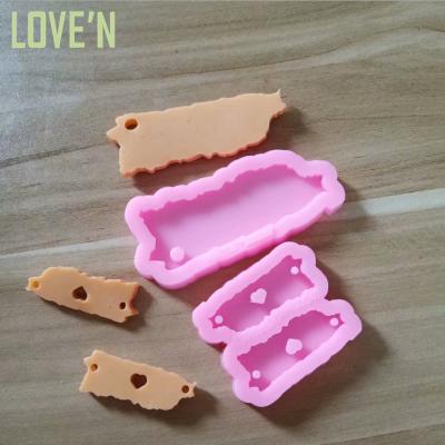 China LOVE'N LV097M Puerto Rico State Map Ricomold DIY epoxy resin craft keychaimini viable silicone mold for sale