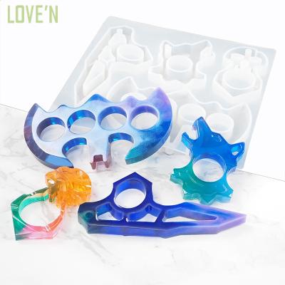 China LOVE'N LV244S New Skull Key Viable Wolf Key Hooks Key Chain Self Defense Tool Resin Silicone Epoxy Set for sale