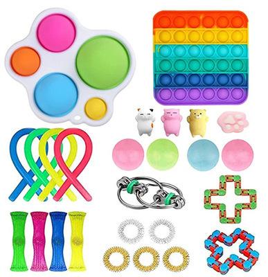 China LOVE'N LV771T Silicone Decompression Toy Set Children's Educational Toy Combination Push Bubble Stir Sensory Toys for sale