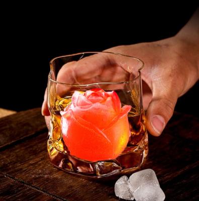 China LOVE'N LV479F Creative Whiskey Viable Ice Freezing Circular Ice Cube With Pink Ball Silicone Ice Mold for sale