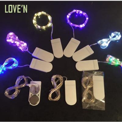 China LOVE'N LV206L button battery 2m 3m viable waterproof copper wire lamp Christmas decoration party lights strip for shiny resin for sale