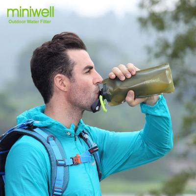 China Collapsible Bottle Miniwell Water Filter Bottle for sale