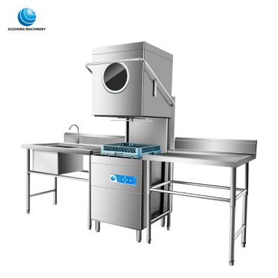 中国 Xuzhong XZ-80D Restaurant Dish Washers With Built-In Pipe Connection Water Supply 販売のため