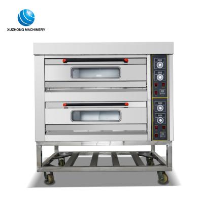 China Commercial bread bake oven snack machines bakery double deck oven bakery à venda