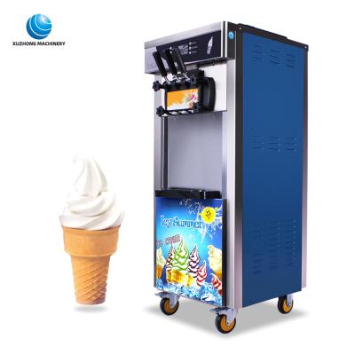 중국 Big Capacity 3 Flavor Rainbow Used Commercial Mini Soft Ice Cream Machine 판매용