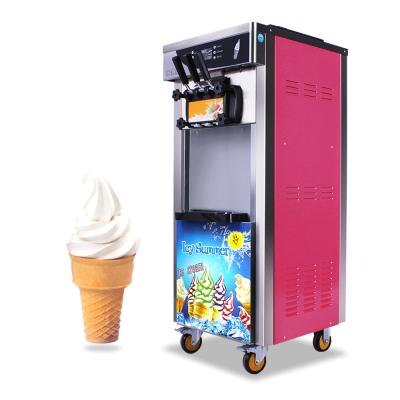 China Stainess Steel Ice Cream Maker Machine 2+1 Flavor Mixed In Food & Beverage Shops for sale