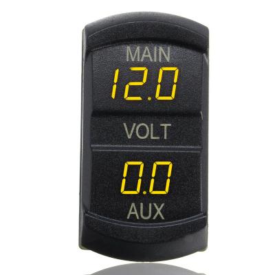 China Universal Waterproof Dual Digital LED Voltmeter Light 12-24V For Car Standard Mobile Marine Boat for sale