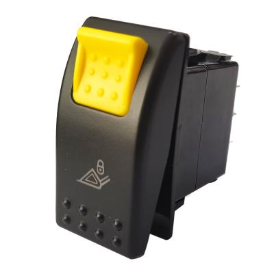 China Car/Boat IP67 12V 20A 24V 10A 5PIN ON Lock-Symbol Light Safety Lock-Self Waterproof Rocker Switch for sale