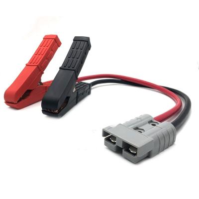 China 50A 30CM 8AWG Car Plug Crocodile Clips Extend Cable Battery Connector Solar Cable Plug In for sale