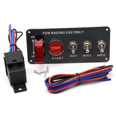 China Adopting Universal Technology Car 12V LED Toggle Ignition Switch Panel Engine Start Push Button Assembly Capacitive Sensing Accessory for Speediness and 12V Power Racing Car for sale