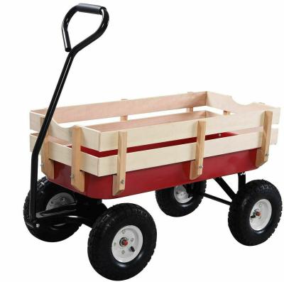 China Folding Outdoor Kids Sport Garden Camp Kids Wagon Wooden Climbing Cart for sale