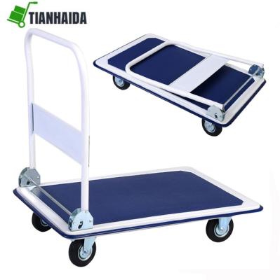 China Tools Warehouse Platform Trolley , Cheap Stainless Steel Folding Platform Heavy Duty Hand Truck for sale