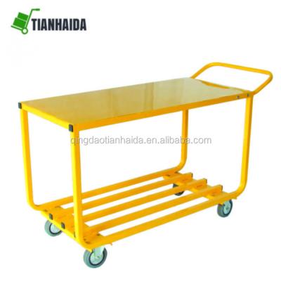 China Machines TC4122 Service Cart with Two Layer and High Quality Cleaning Service Trolley Carts for sale