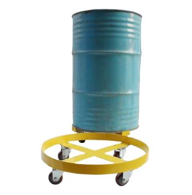 China Durable Oil Drum Swivel Heavy Duty Caster Wheel Steel Cart for sale