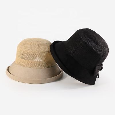 China Character Dongkuan Straw Bucket Hats Simple Korean Design Logo High Quality Bucket Hat Custom Made for sale