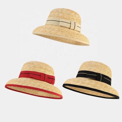 China Wholesale Character Dongkuan High Grade Summer Wheat Straw Bucket Hat Fashion Straw Hats For Women for sale