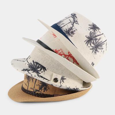 China Custom Made Beach Eco-Friendly Fedora Straw Hat Panama Mens Straw Unisex Fedora Hats Men With Belt Dongkuan Summer for sale