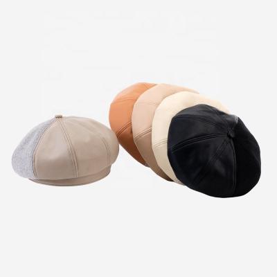 China Character Dongkuan Woolen Color Beret Hat Bucket Hat Fur Updraft Winter Women's Quilting Beret Wholesale for sale