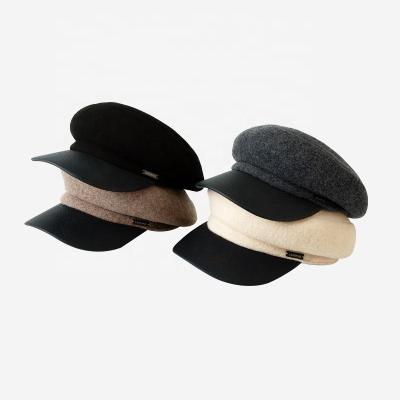 China Wholesale Custom Made Eco-Friendly Women's French Beret Dongkuan Logo Winter Peaky Blinders Hat French Beret Hat For Women for sale