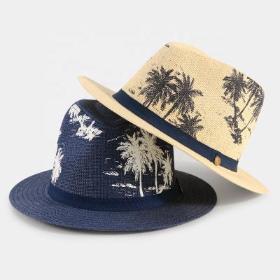 China Dongkuan Amazon Fedora Hats Wholesale Cheap Custom Logo Beach Men Pattern Formal Character Hats for sale