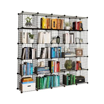 China (Size) Zinghe Metal Wire Storage Modular 25 Row Cube Cabinet 25 Row Cube Cabinet Adjustable and Metal Mesh Wire Storage Rack for sale