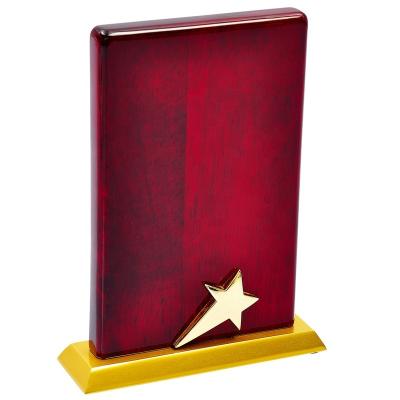 China Wholesale China Pavia Medal Award White Wooden Plaques Customized Red Rubber Wooden Wooden Plaque for sale