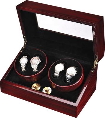 China Pavia Eco-friendly High Glossy Domestic Imported Movement Advanced Custom Wooden Watch Case Winder for sale