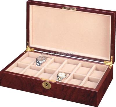 China China Large Luxury Wooden Watch Display Box / Organizer For 12 Slot Man / Woman for sale