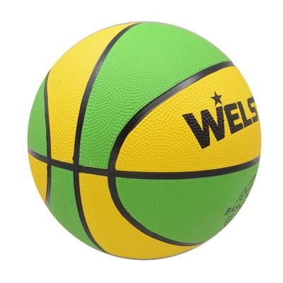 China Direct Selling High Quality Solid Rubber Custom Manufacturer Wavy Printed Rubber Basketball for sale