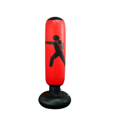 China Wholesale Durable Fitness PVC Inflatable Standing Boxing Sandbag Training Thickening Timbler Boxing Column For Adults Kids for sale